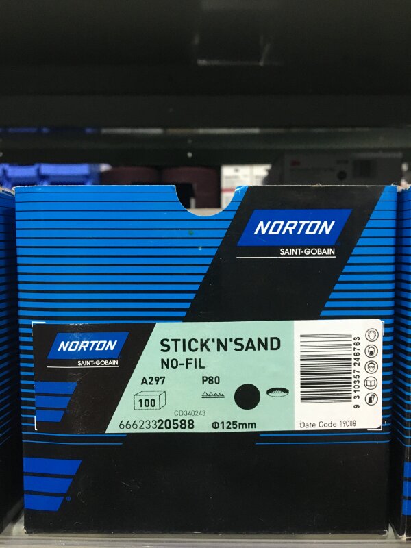 NO Stick'n'Sand Disc 125mm P80