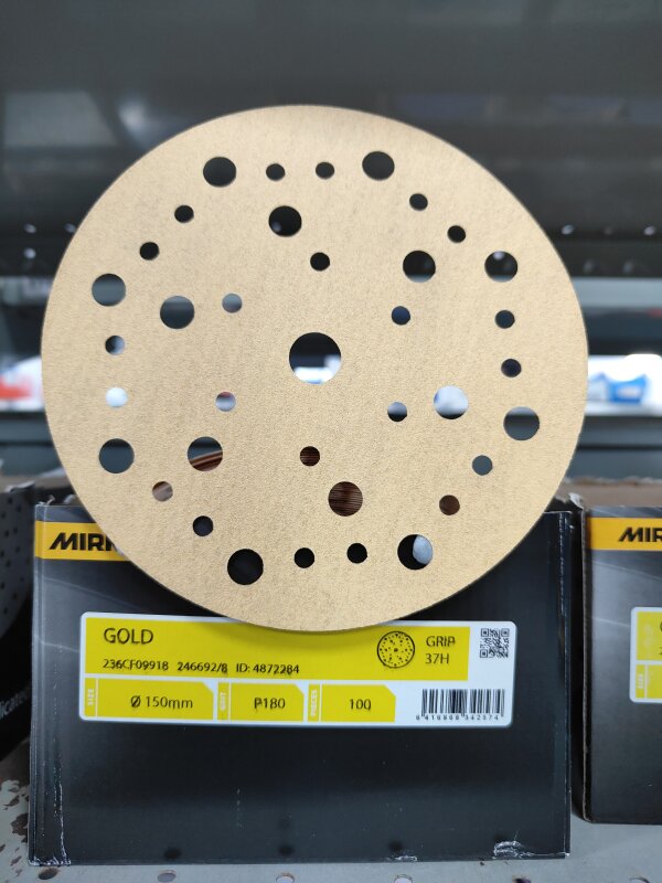 GOLD 150MM GRIP 37H P180/EACH