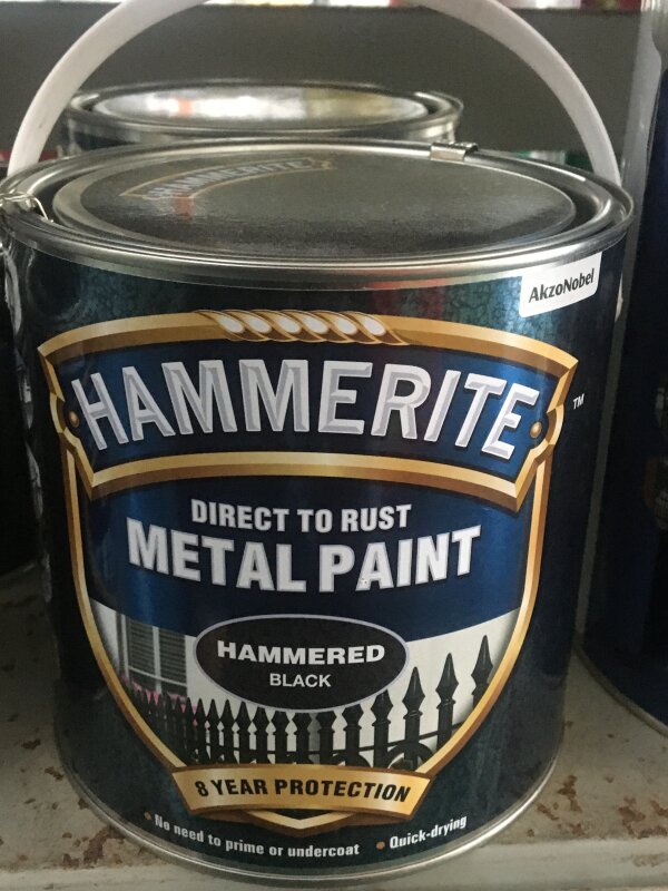 HM Hammerite Hammered- 2.5L Black