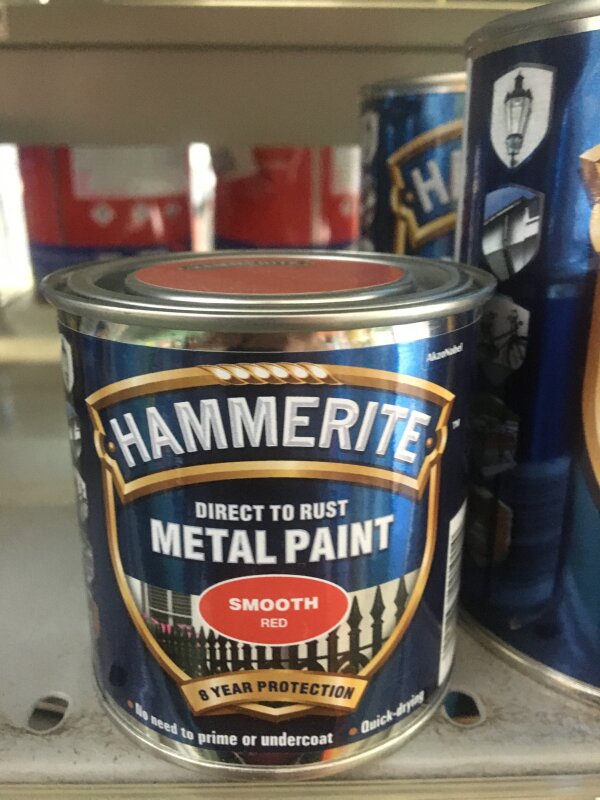 HM Hammerite Smooth - 250ml Red