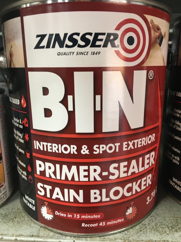 Zinsser BIN Primer Sealer White 3.75L