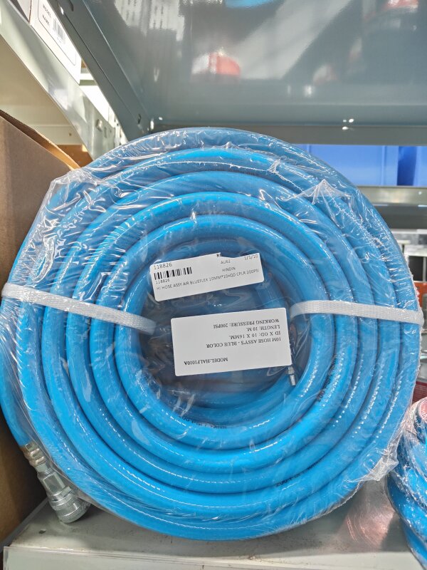 HI HOSE ASSY AIR BLUEFLEX 10MM*10+QD CPLR 200PSI