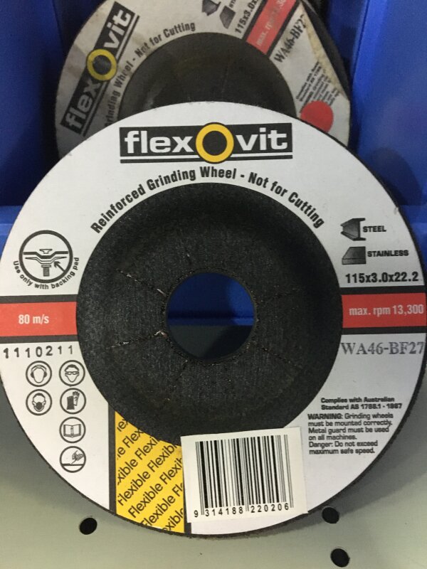 NO Flexovit DC Flexi Wheel 115x3x22 WA46