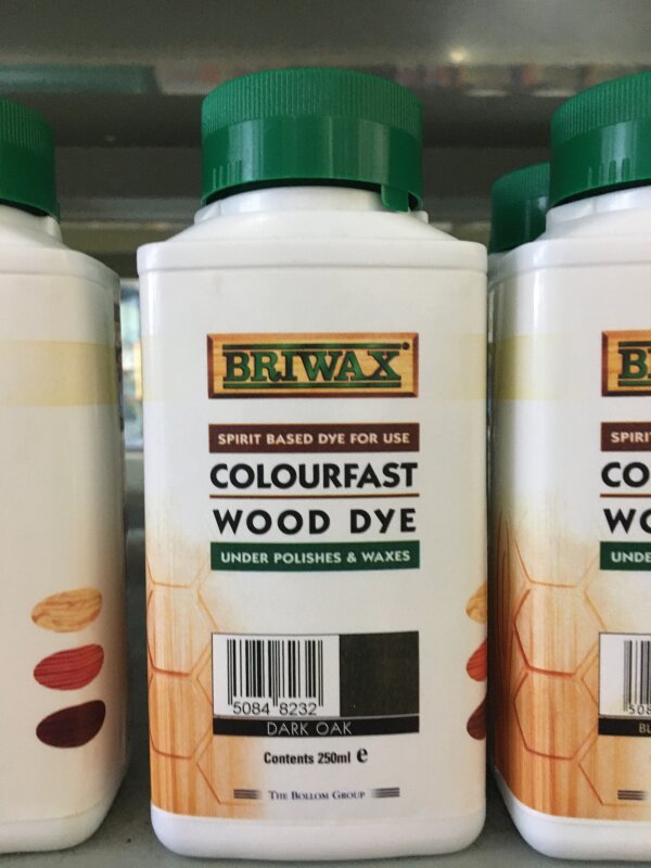 BR BRIWAX Spirit Dye Dark Oak 250ml