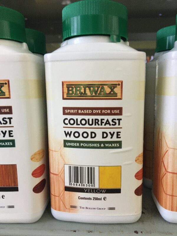BR BRIWAX Spirit Dye Yellow 250ml