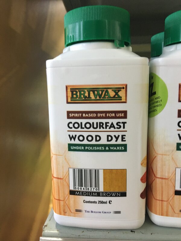 BR BRIWAX Spirit Dye Medium Brown 250ml
