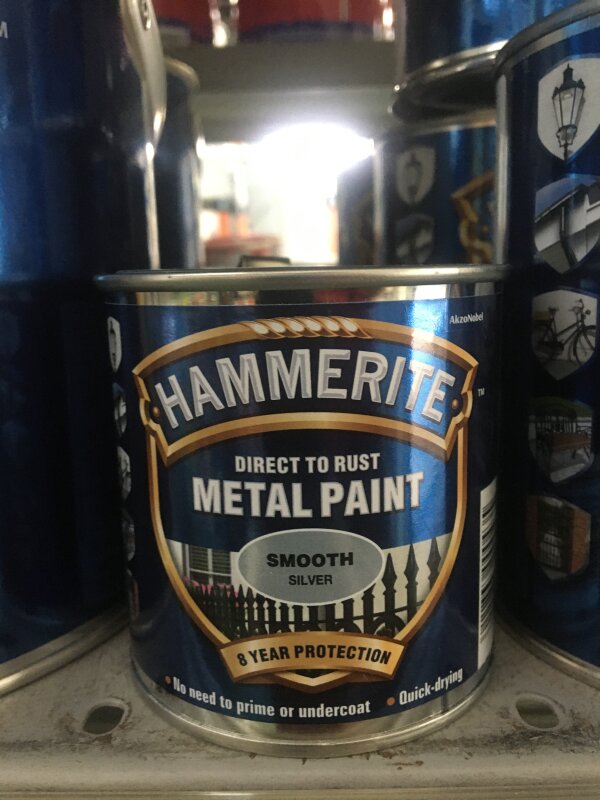 HM Hammerite Smooth - 250ml Silver