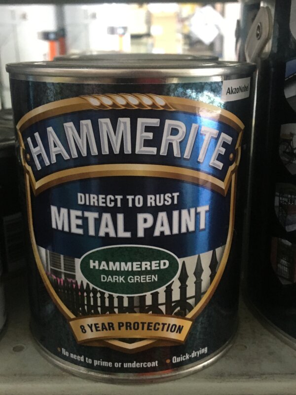 HM Hammerite Hammered 750ml Dark Green