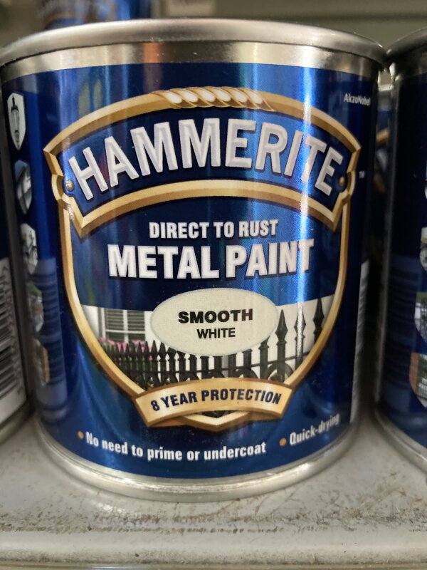 HM Hammerite Smooth - 250ml White
