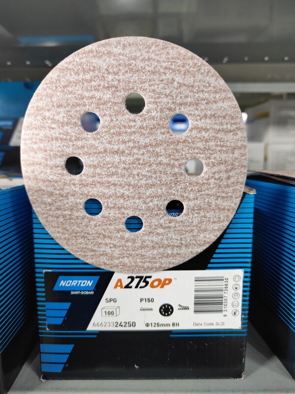 NO-FIL SPEED-GRIP A275 DISCS 125MM X 8H P150