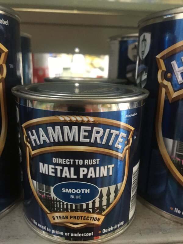 HM Hammerite Smooth - 250ml Blue