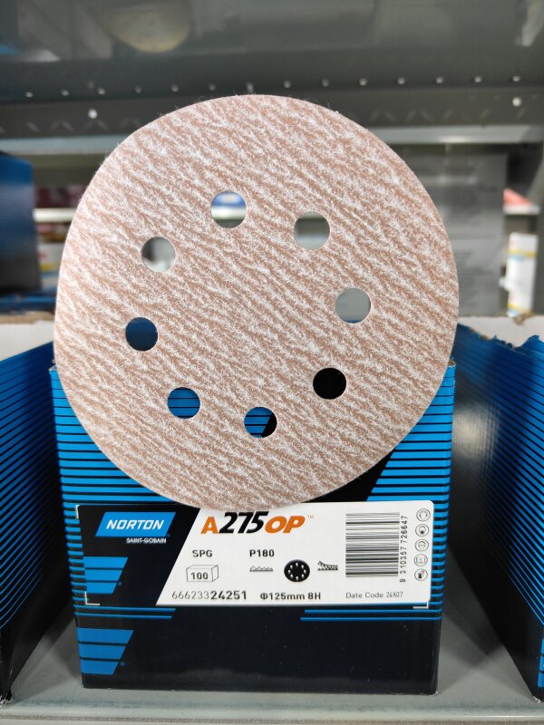 NO-FIL SPEED-GRIP A275 DISCS 125MM X 8H P180