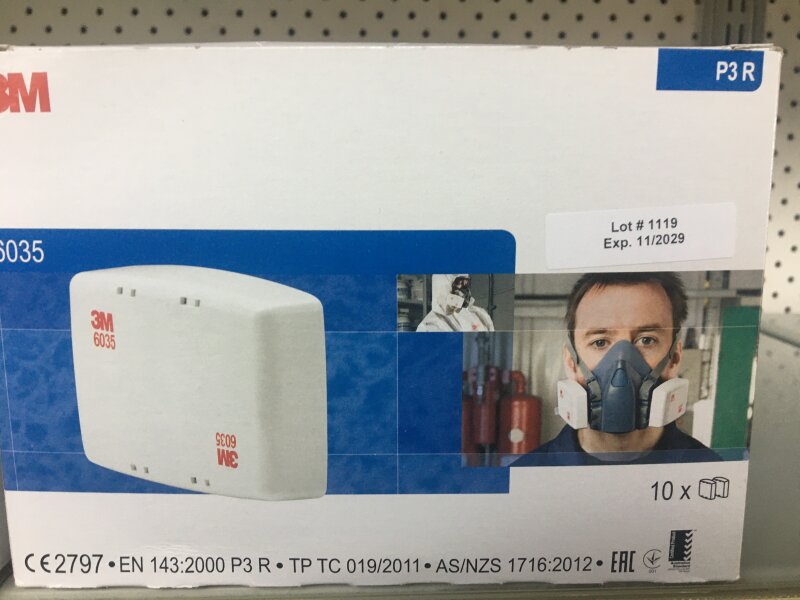 3M 6035 P2/P3 PARTICULATE WHITE 10 PR/BOX