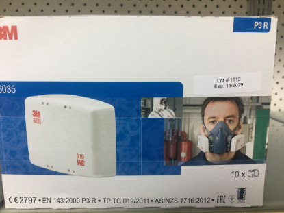 3M 6035 P2/P3 PARTICULATE WHITE 10 PR/BOX