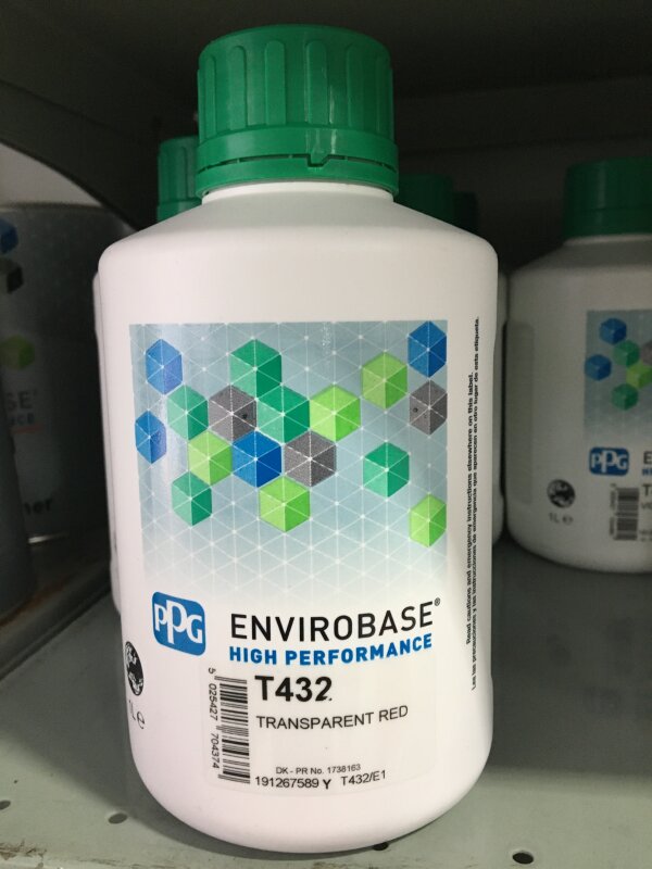 ENVIROBASE T432 TRANSPARENT RED 1L
