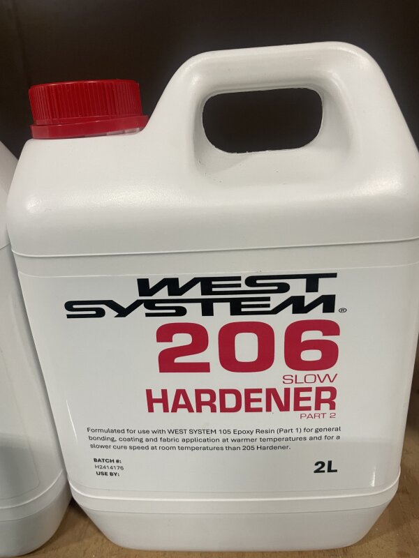 WEST 206 SLOW HARDENER 2LTR TO SUIT 10LTR KIT