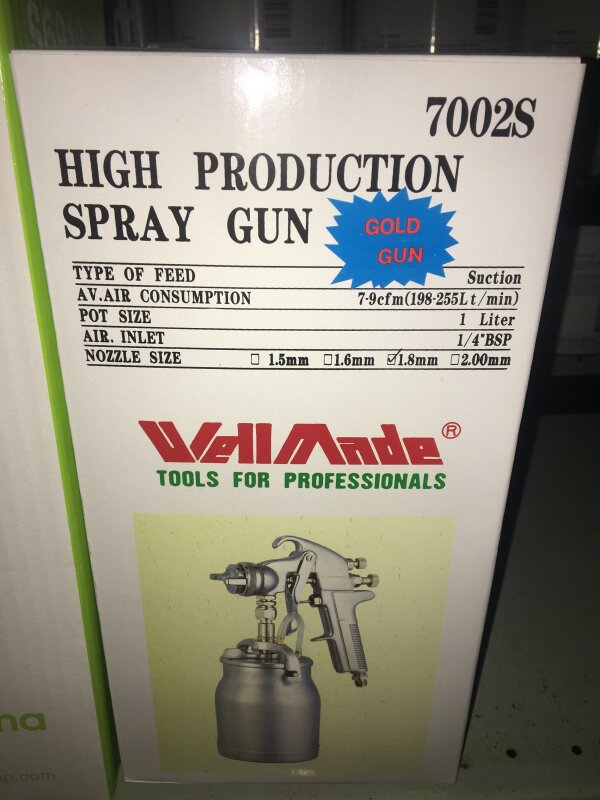 HI W/M 7002-S Spray Gun & Cup  Gold-Gun