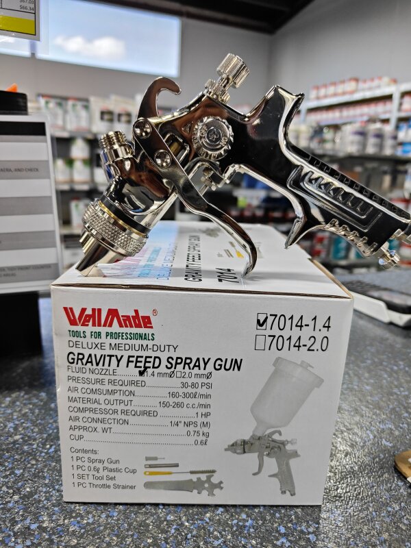 HI W/M 7014 Gravity Spray Gun 1.4mm & Cup