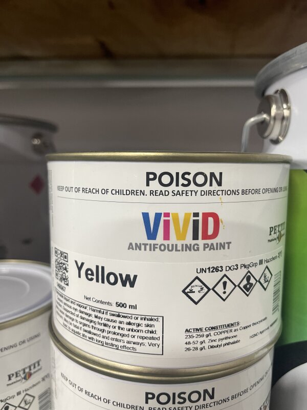 AYB Pettit Vivid Antifoul Yellow 500ml
