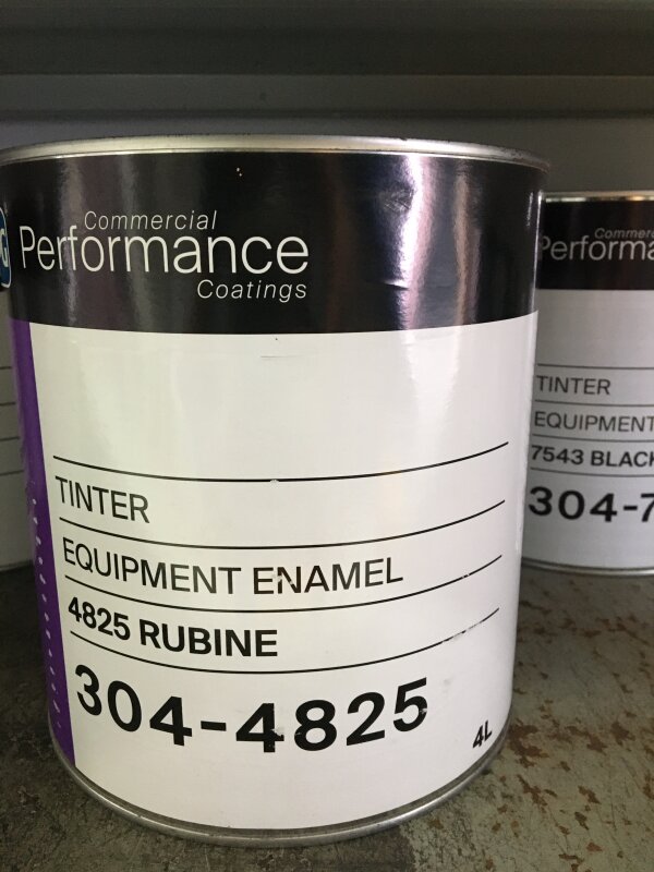 304 EQUIPMENT ENAMEL 4825 RUBINE 4L (GRP 2)