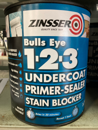 Zinsser BullsEye 123 Primer Sealer 3.75L