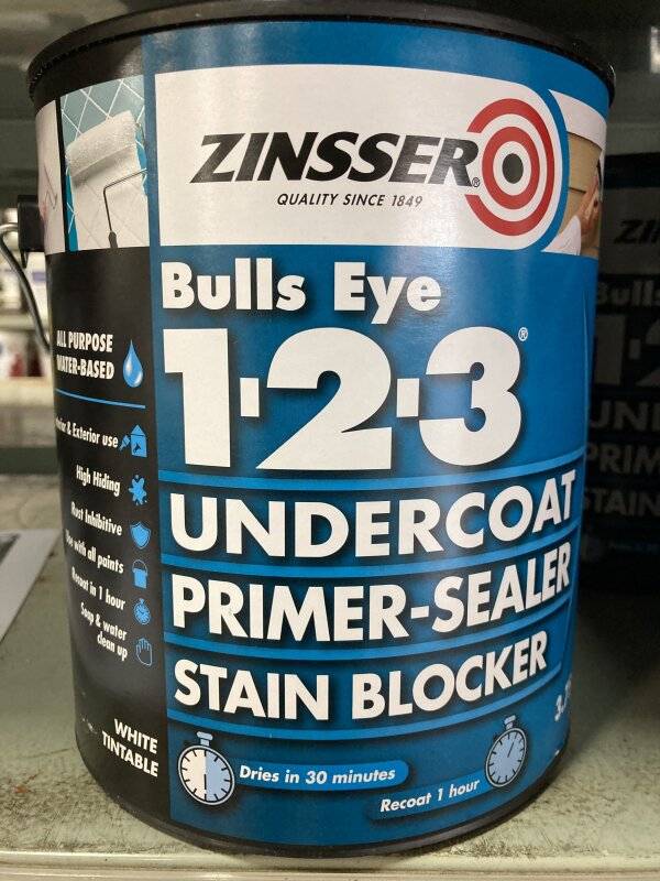 Zinsser BullsEye 123 Primer Sealer 3.75L