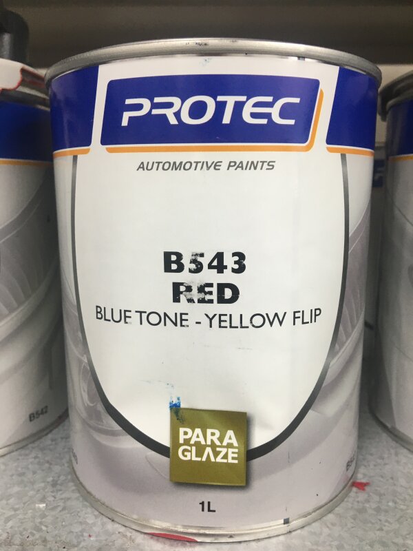 PARAGLAZE B543 RED - BLUE TONE - YELLOW FLIP 1L (GRP 3)
