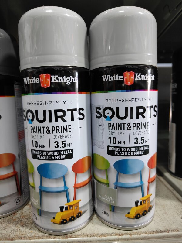 White Knight Squirts Dusk Grey 310gm