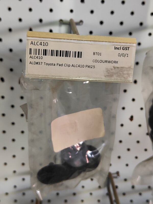 ALD#37 Toyota Pad Clip ALC410 Pkt25
