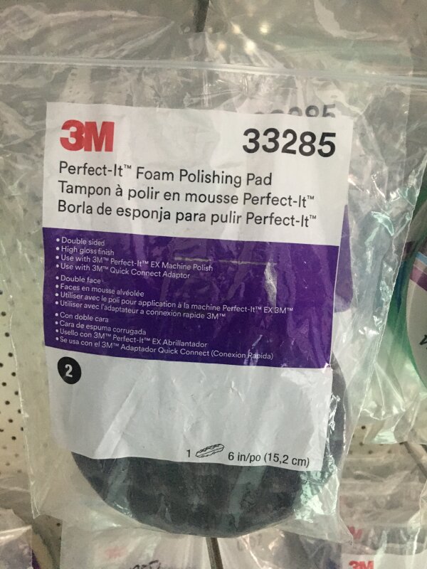 3M P/IT Foam Polish Pad Black Q/C 150mm