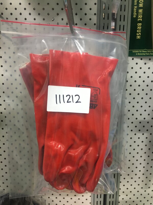 PS PVC Gloves - Red x 270mm