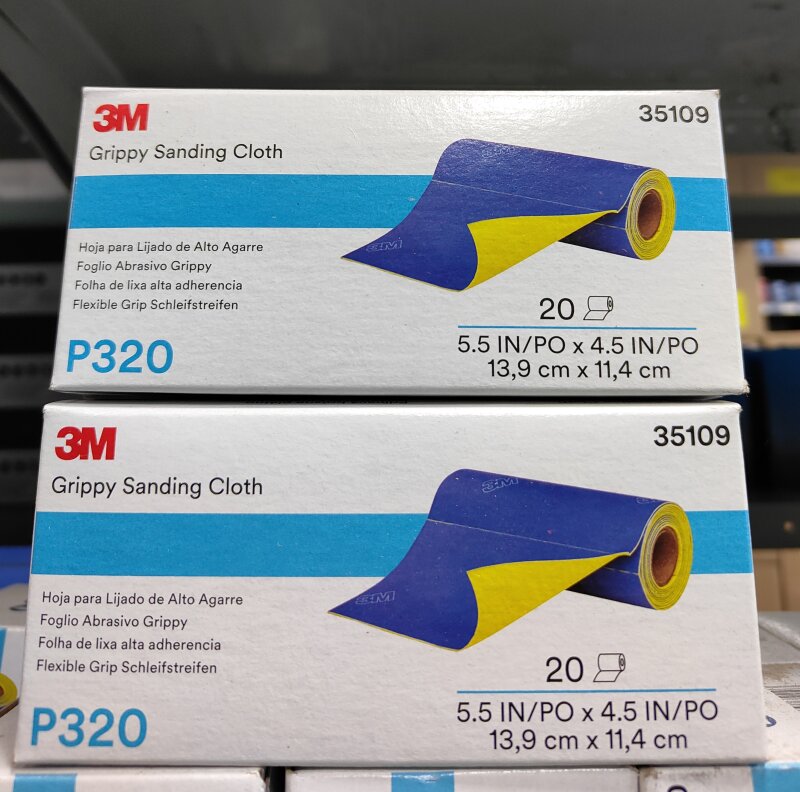 3M Grippy Sanding Cloth P320 140mm X 114mm