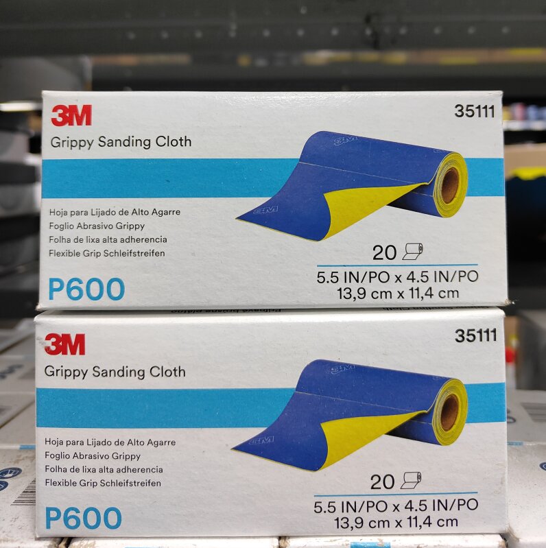 3M Grippy Sanding Cloth P600 140mm X 114mm