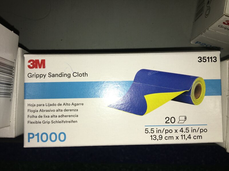 3M Grippy Sanding Cloth P1000 140mm X 114mm