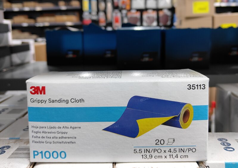 3M Grippy Sanding Cloth P1000 140mm X 114mm