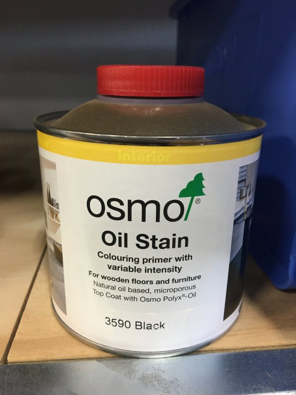 Osmo Oil Stain Black 500ml Wynn Fraser