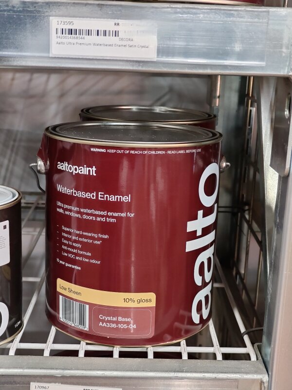 Aalto Ultra Premium Waterbased Enamel Low Sheen Crystal 4L