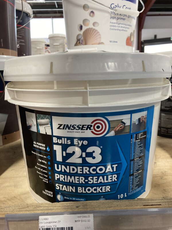 Zinsser BullsEye 123 Primer Sealer 10L Wynn Fraser