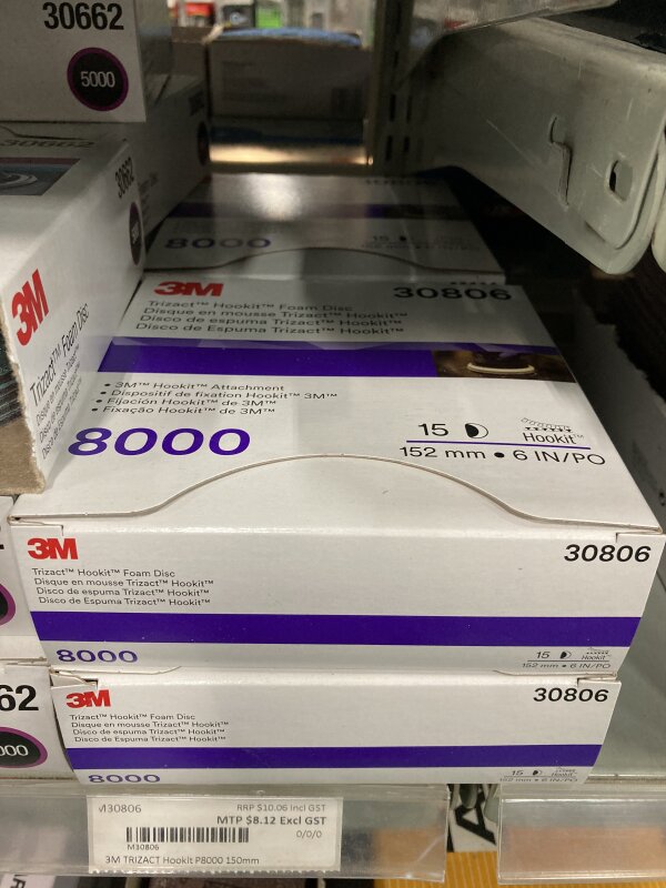 3M TRIZACT Hookit P8000 150mm