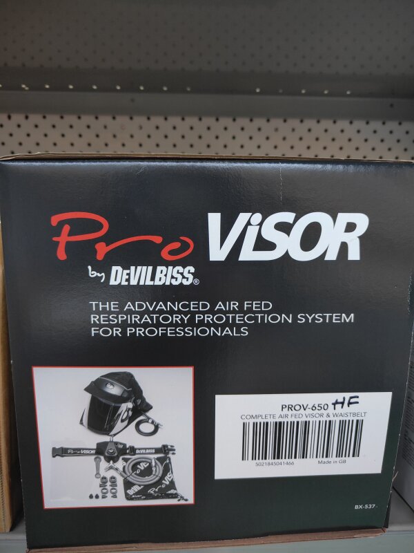 DEVILBISS PRO V 650 VISOR COMPLETE AIRFED MASK KIT