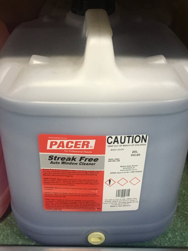 CC Pacer Streak Free Window Clean 20L