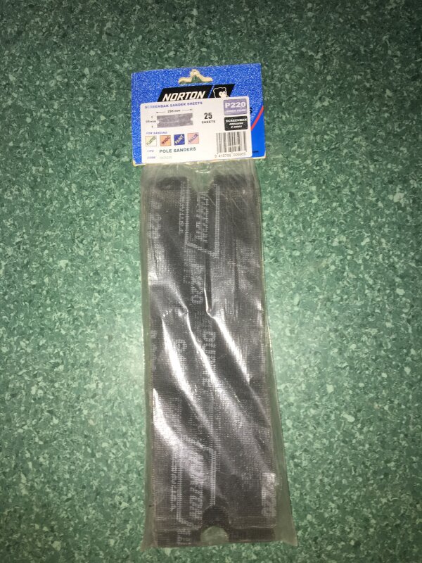 NO Screenbak Sander Sheet  P220grt 5 Pack