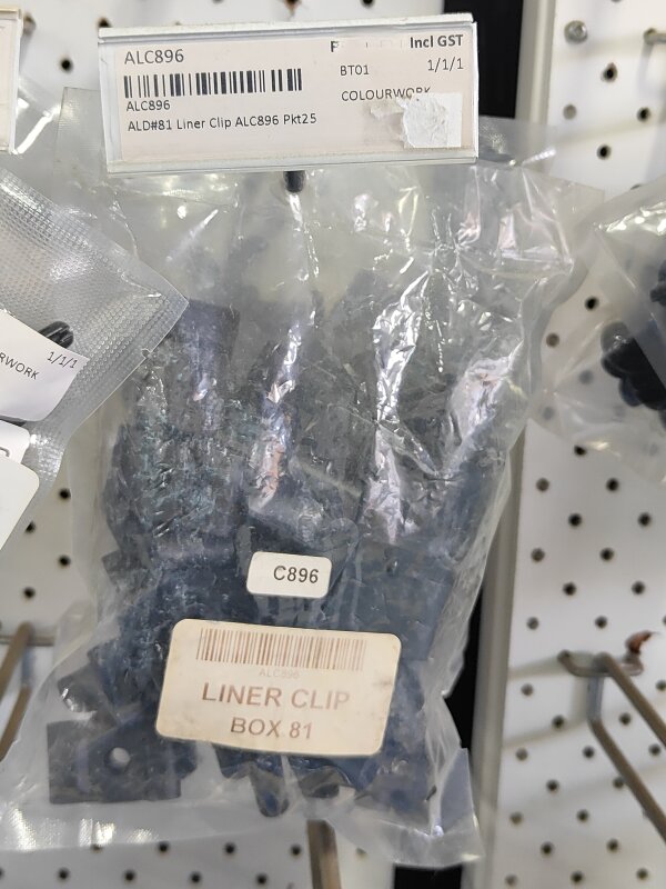 ALD#81 Liner Clip ALC896 Pkt25