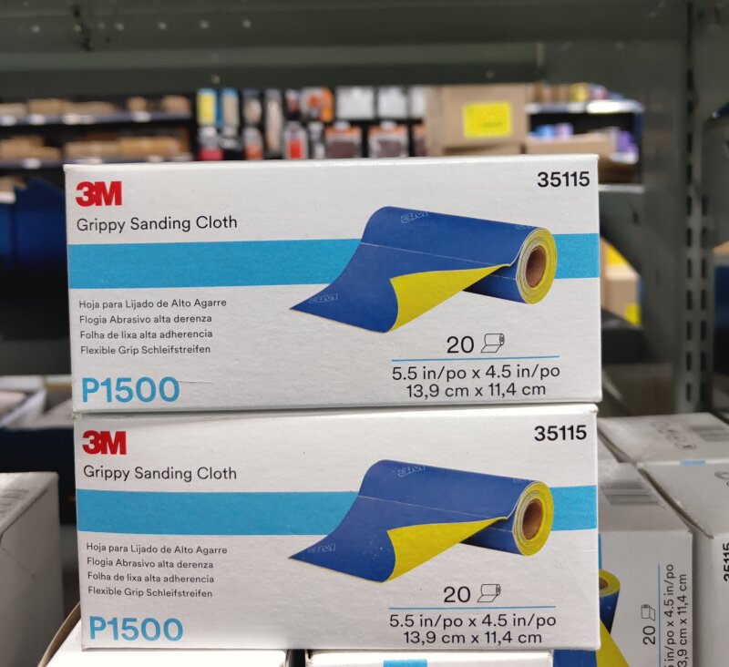 3M Grippy Sanding Cloth P1500 140mm X 114mm