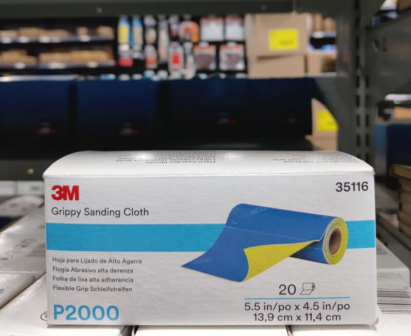 3M Grippy Sanding Cloth P2000 140mm X 114mm