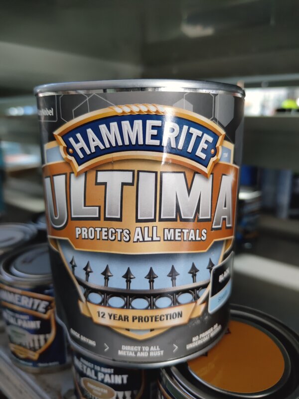 HM HAMMERITE ULTIMA SMOOTH BLACK 750ML