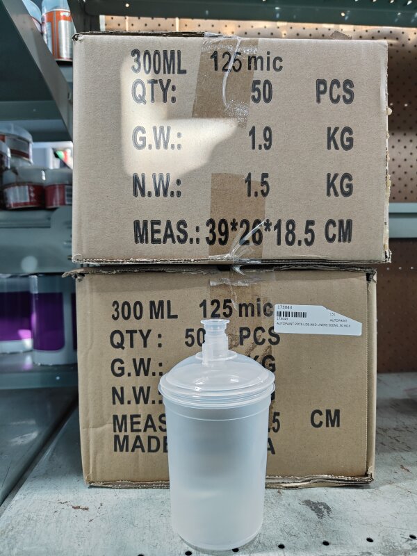 AUTOPAINT POTS LIDS AND LINERS 300ML 50 BOX