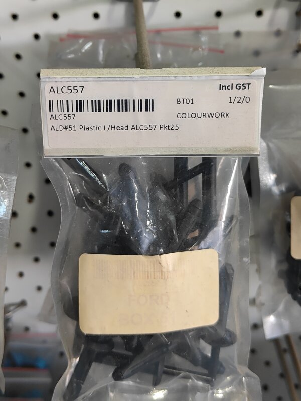 ALD#51 Plastic L/Head ALC557 Pkt25