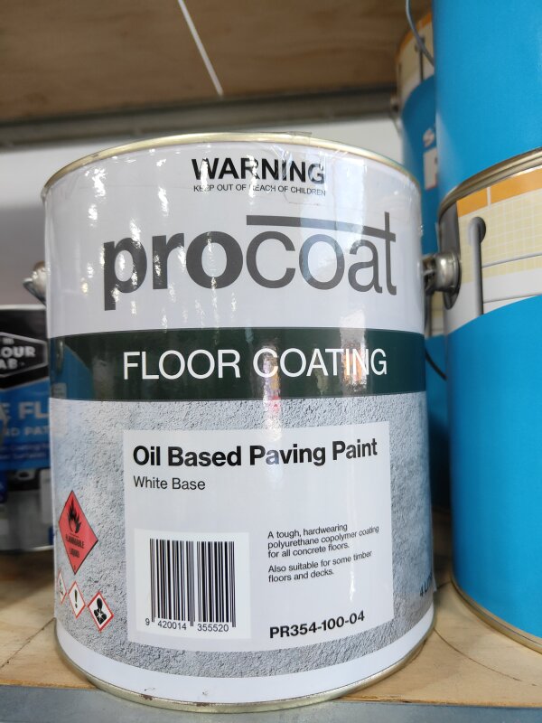 PROCOAT OIL BASED PAVING PAINT WHITE BASE 4L