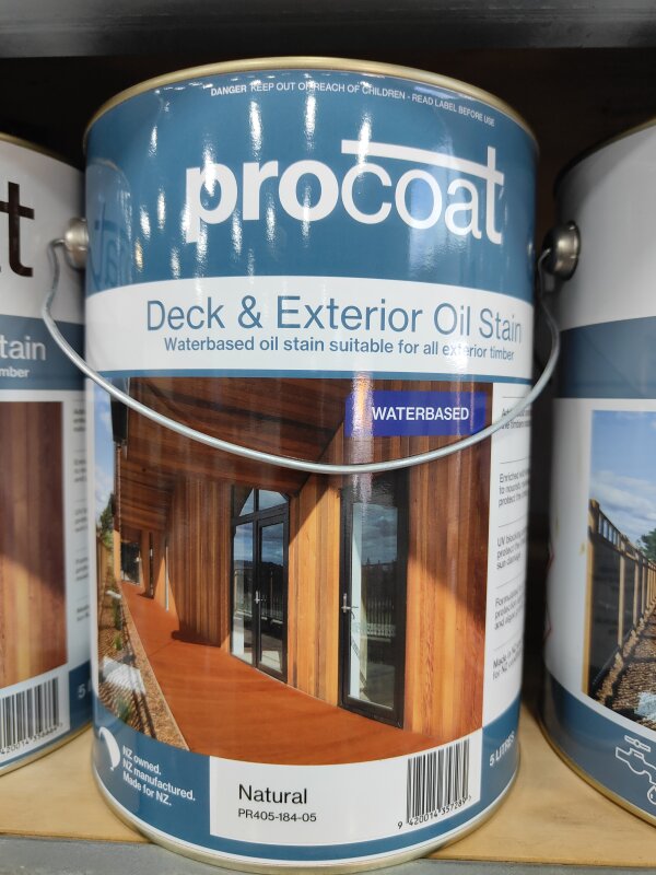 Procoat WB Deck & Exterior Oil Stain Natural 5L